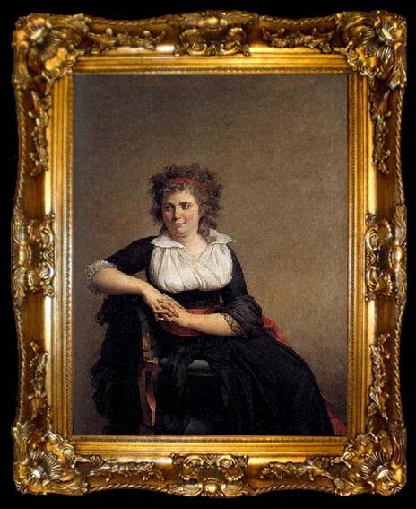 framed  Jacques-Louis  David Portrait of the Marquise d